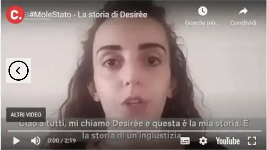 Primo fotogramma del video realizzato per la petizione Change.org